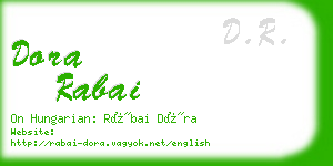 dora rabai business card